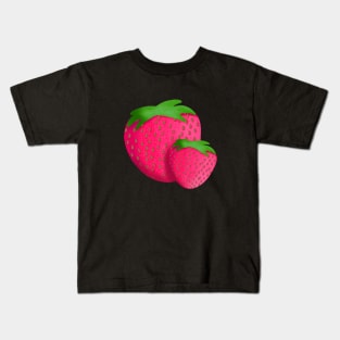 Strawberries Art Fruits Kitchen Retro 50s Strawberry Kids T-Shirt